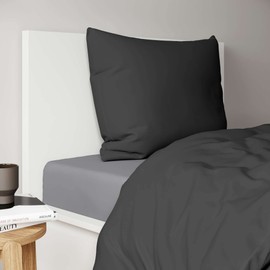 ETÉREA Microfibre Bed Linen 135 x 200 cm + 80 x 80 cm - All-Season Bed Linen Duvet Cover Plain - Bed Linen Set with Pillow 135 x 200 cm Duvet Cover + 80 x 80 cm Pillowcase Microfibre Made in Green -