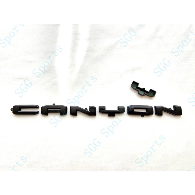 GMC OVERLAY 1PC Gloss Black Rear Tailgate Canyon Letter Emblem