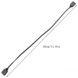 SJZBIN 3pcs Micro Connector Addressable RGB Extension Cable 30cm Black RGB Strip 3Pin Extension Adapter
