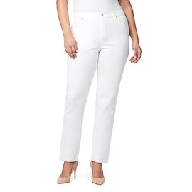 Gloria Vanderbilt womens Amanda Classic High Rise Tapered Jean, Vintage White, 14 Petite Regular