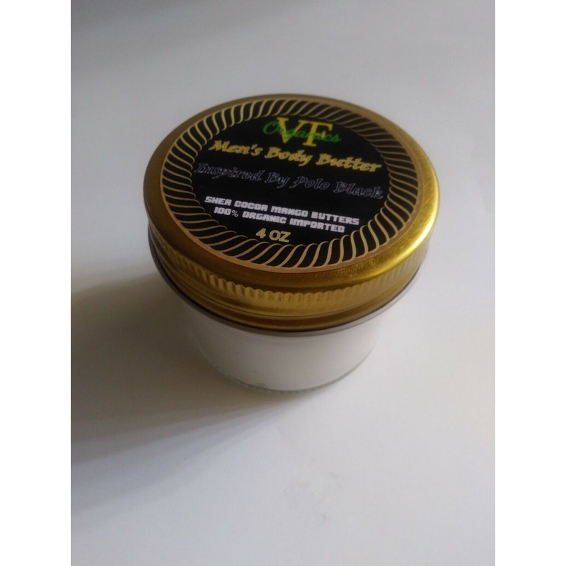 VF Organics Men's Polo Black Luxury Body Butter Imported Shea