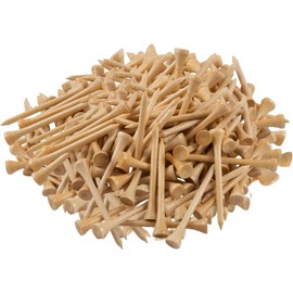 Baotkere 1000 Pcs Per Pack Natural Bamboo Golf Tees. 2.75 Inch (7cm) Length Stronger Than Wood No Side Spin Friction. PGA Approved for Professional Player's Tournament or Beginner's Trainning.