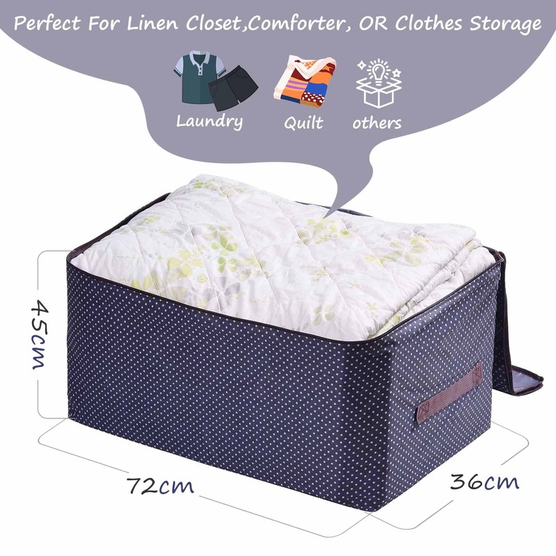 Rainberg 110L Large Storage Bag, Fabric Clothes Bag, Thick Large