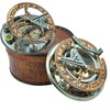 WOANIN Antique Brass & Copper Sundial Compass silver Clock in
