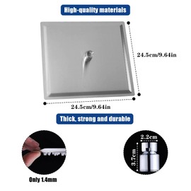 Bosmsaslad Duschkopf Regendusche, 10 Zoll Regenduschkopf Eckig Edelstahl, Regenbrause, 360° Verstellbar Selbstreinigende Regendusche Kopfbrause Brausekopf, Kalkfreie Rostfreie Regenwalddusche