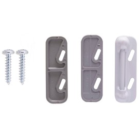 Rocky Mountain Goods Spring Loaded Screen Door Strike Plate - Works with Most Storm Door and Screen Door Rigid Interior Latch Systems - Slotted Holes fit Most Applications - Shims Included (White)