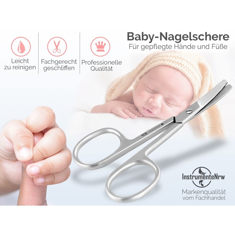 Baby Nail Scissors Rounded Stainless Steel