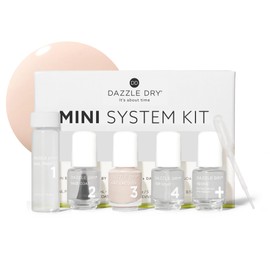 Dazzle Dry Mini Kit 4 Pasos Sistema - Boss, un ligero y verdadero desnudo neutro. Crema de cobertura completa. (Kit de 5 piezas)                      