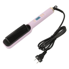Cepillo alisador iónico de 35 W con calentamiento uniforme PTC, pantalla LCD, peine alisador desenredante para todo tipo de cabello                   