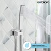 gotonovo Wall Mount Chrome Polished Solid Brass Handheld Shower Head