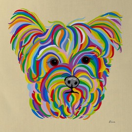 CafePress Yorkshire Terrier YORKIE! Polyester Tote Bag 16"x16"