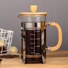 Sivaphe 34 OZ Bamboo French Press Stainless Steel High Borosilicate