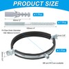 PATIKIL 6.3"-6.5"/159-166mm Split Ring Pipe Hanger, Heavy Duty Adjustable Pipe