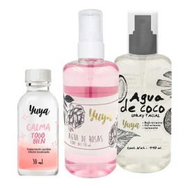Set Agua De Coco + Agua De Rosas + Calma Todo Bien Yuya