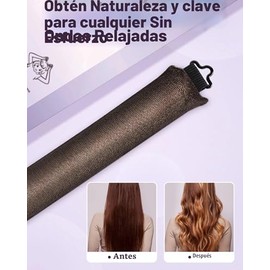 Rizador de pelo sin calor, rizos nocturnos, 3 piezas, barra de soplado sin calor para dormir, rodillos de pelo con bufanda de satén