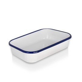 Krüger Husum Enamel Casserole Dish, Oven-Safe up to 250 °C, Aromate-Neutral Preparation of Quiche, Lasagne, Casseroles, etc. (26 cm)
