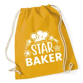 Hippowarehouse Star Baker Drawstring Cotton School Gym Bag 37cm x 46cm, 12 litres