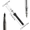 6 Pack Black Universal Fountain Pen Ink Converter, Push in