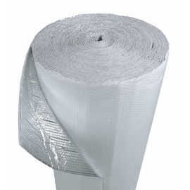 Trade Winds White Single Bubble Reflective Heat Vapor Radiant Barrier Insulation 6x10 6FT, Silver/White