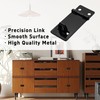 bociloy 6PCS 2 Inch Padlock Hasp Latch, Black Iron Door