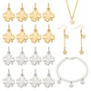 BENECREAT 28 Pieces Real 18K Gold-Plated Four Leaf Clover Pendants,