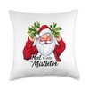 Meet Me Under The Mistletoe Christmas Throw Pillow