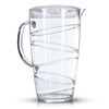 LIVIVO Swirl Design 2L Plastic Pitcher Jug with Lid and