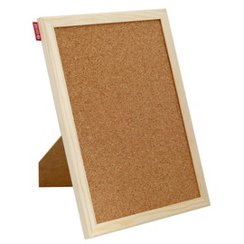 Memobe Cork Pin Board 30 x 21 cm - Pin Board Cork Board with Wooden Frame - Cork Board for Photo Hanging, Notes - Cork Wall Natural Cork Surface - Cork Board for Office - Vertical or Horizontal Arrangement