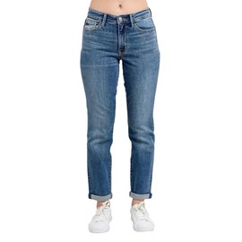 Judy Blue Women's Mid Rise Stretchy Boyfriend Jeans (US, Numeric, 16, Plus, Regular, Med)