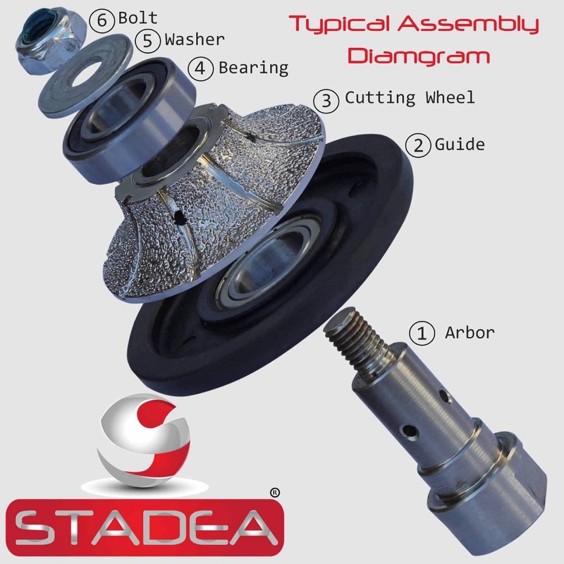 Stadea Diamond Profile Wheel Demi 3/8" for Grinder - B10