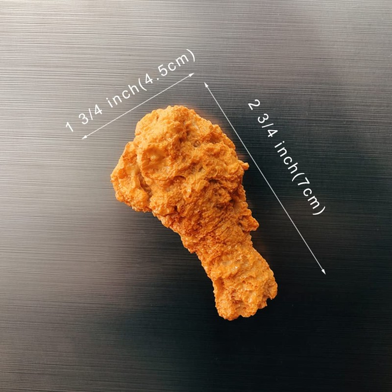 Simulation Fast Food Refrigerator Magnets, Resin Fried Chicken Wings Legs