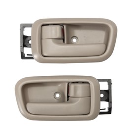 KASturrboo 2Pcs Inside Interior Door Handles for 2000-2006 Tundra Front Driver Passenger Side, Left & Right Beige Door Handle W/Bezel
