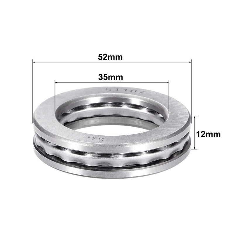sourcing map 51107 Axial Ball Bearing 35mm x 52mm x
