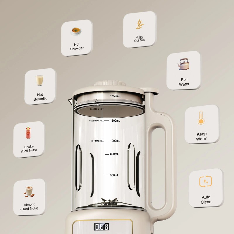 Flelano 55oz Nut Milk Maker Machine, 10 in 1 Upgrade