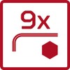 GEDORE Red R36601009 Allen Key Set Hexagonal 1.5 - 10