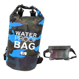 Idefair Waterproof Pack Sack, Floating Dry Backpack Beach Bag Lightweight Dry Bag for the Beach, Boating, Fishing, Kayaking, Swimming, Rafting, Camping, 5L 10L 15L 20L 30L, blue, Pack sack
