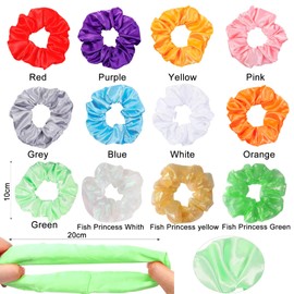 Pack of 12 Luminous Hair Bands, Luminous Hair Bands, LED Hair Accessories with 3 Light Modes, Neon Hair Scrunchies, Luminous Hair Accessories for Carnival, New Year Party