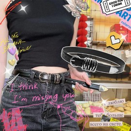 JUMISEE Genuine Leather Waist Belts for Women Luxury Metal Ring Waistband Adjustable Buckle Belts for Jeans Pants Dress