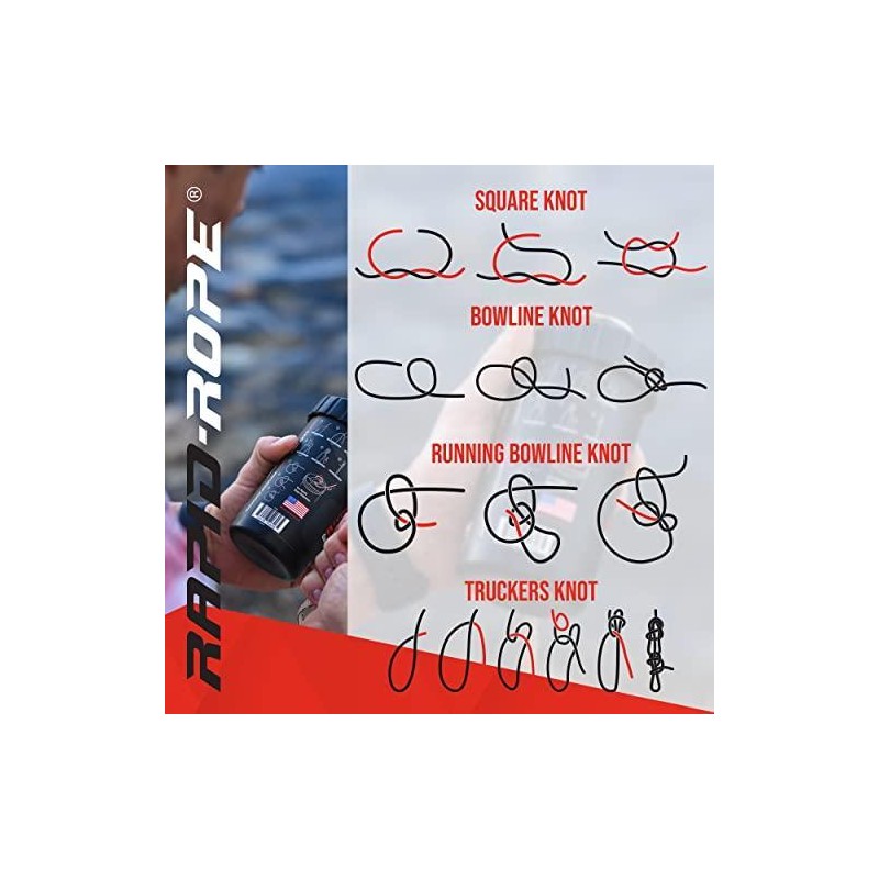 Rapid Rope 120 Feet Nylon Paracord Rope Canister