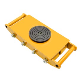 8T/12T Heavy Duty Machine Dolly Skate for Industrial Moving Equipment Machinery Roller Mover Skates 360°Swivel Industrial Machinery Mover Warehousing Transportation (12T Yellow)