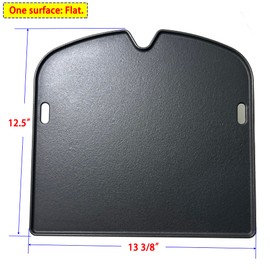 Direct Store DC135 6557 Cast Iron Griddle for Weber Traveler Portable Gas Grill, Double Sided Reversible Black Cooking Griddle for Weber Traveler 9010001 Outdoor BBQ Grill Replacement Part