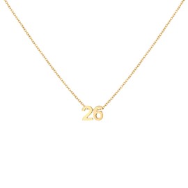 LOXUAKAM Gold Number 26 Necklace for Women, Dainty Number Pendant Necklace for Women Birthday Anniversary Charm Jewelry Gifts for Mothers