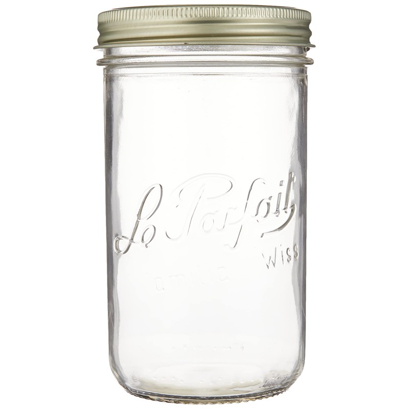 Le Parfait 922940 Double Cap Jar, 33.8 fl oz (1000