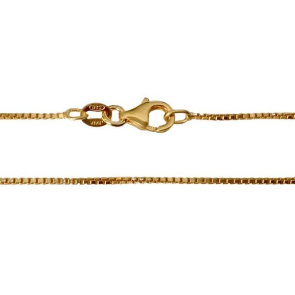 925 STERLING SILVER GOLD PLATED BOX CHAIN (VENETIAN CHAIN) -