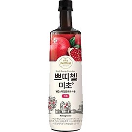 Korean CJ Petitzel Fruit Vinegar Drink Pomegranate 900mL, 30.43 Fl Oz - CJ 쁘띠첼 미초 마시는 식초 | 석류