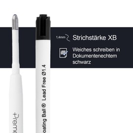 Westcott Ballpoint Pen Refills Black Pack of 10 | G2 Ballpoint Pen Refills XB 1.4 mm in Pack of 10 | Compatible with ISO Standard G2 | Indelible Blue Ink | E-733493 00