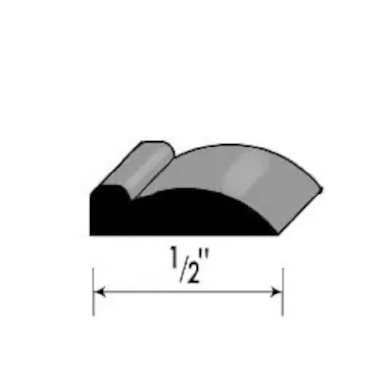 Trim Gard Black & Chrome 1/2" x 20' Universal Trim-Gard