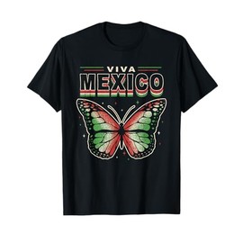 Viva Mexico Mexican Independence Day butterfly Graphic Gifts T-Shirt