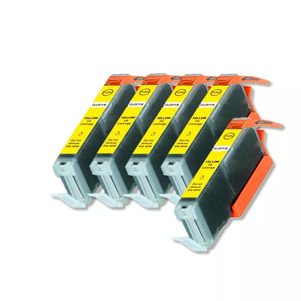 Unbranded/Generic 5 YELLOW Ink Jet Cartridge w/ LED for Canon