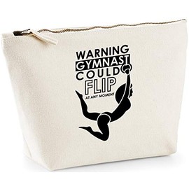 Hippowarehouse Warning Gymnast Could Flip At Any Moment printed make up cosmetic wash bag 18x19x9cm